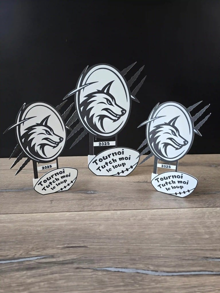 trophées pour un tournoi en impression 3d