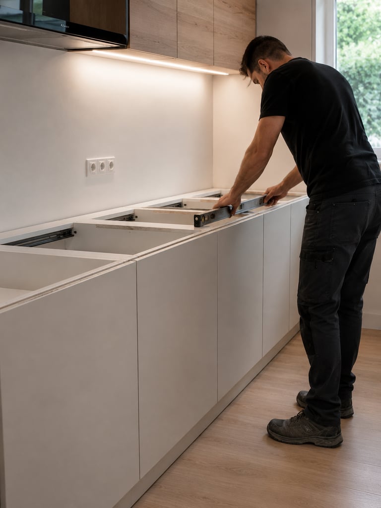 Pose de cuisine et finitions techniques