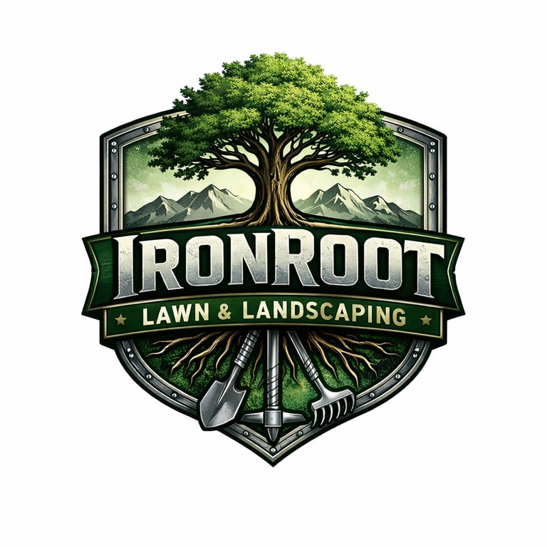IronRoot lawn and landscaping logo