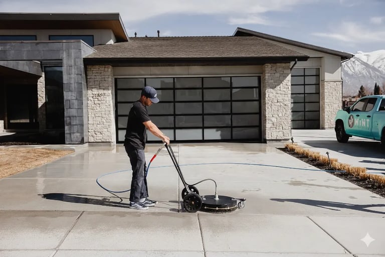Professional pressure washing services in Scarborough, ME for decks, patios, and walkways after buil