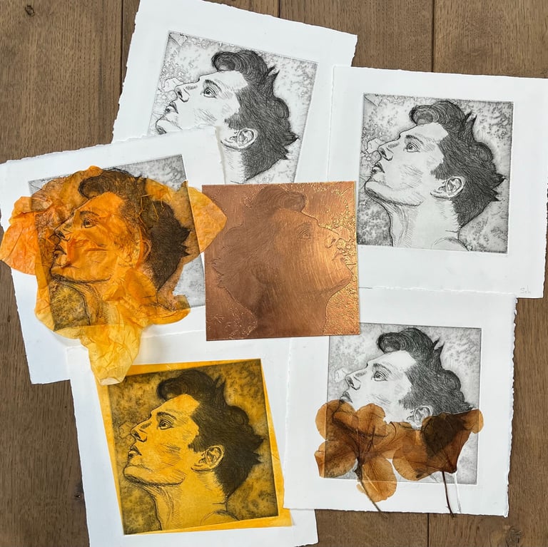 10 - Variation 3 - encre noire et collage