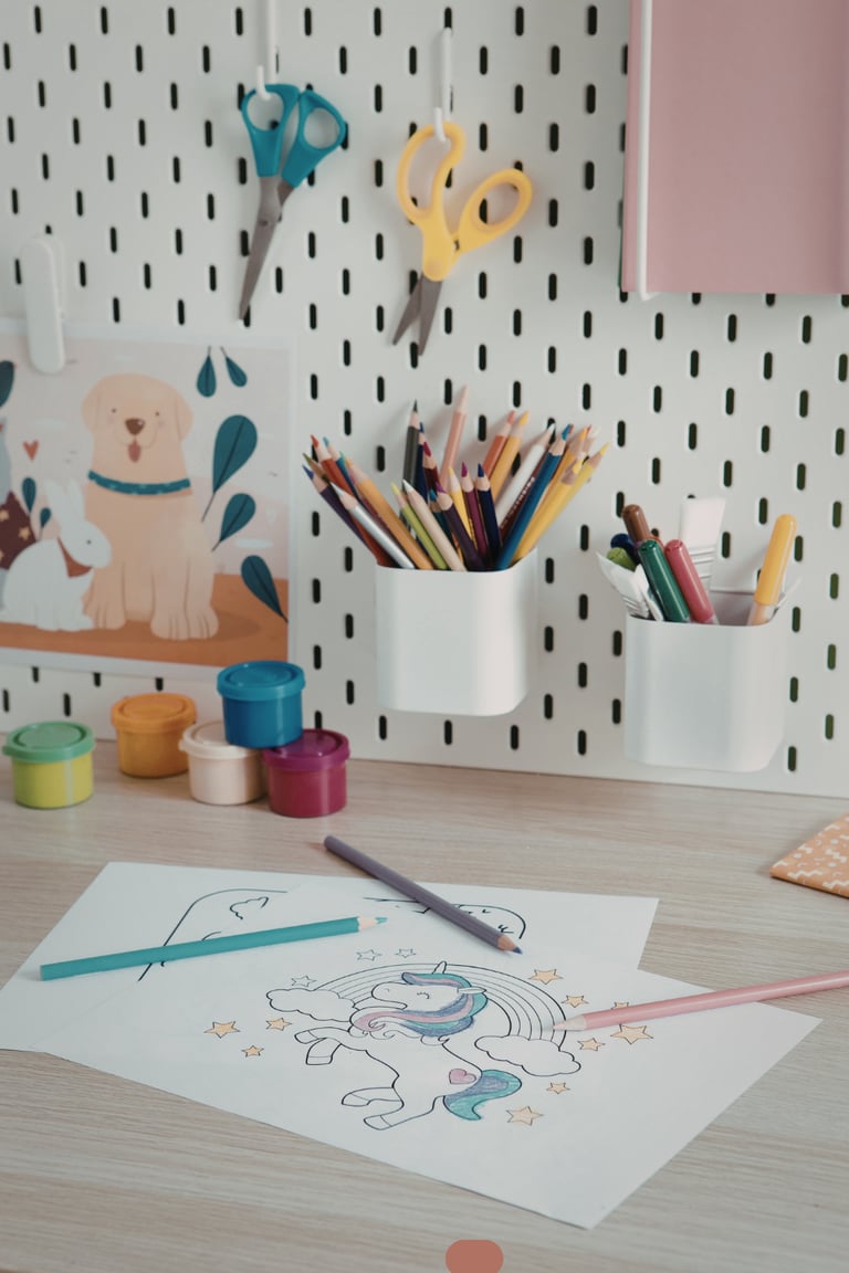 Budget pegboard homework station organization