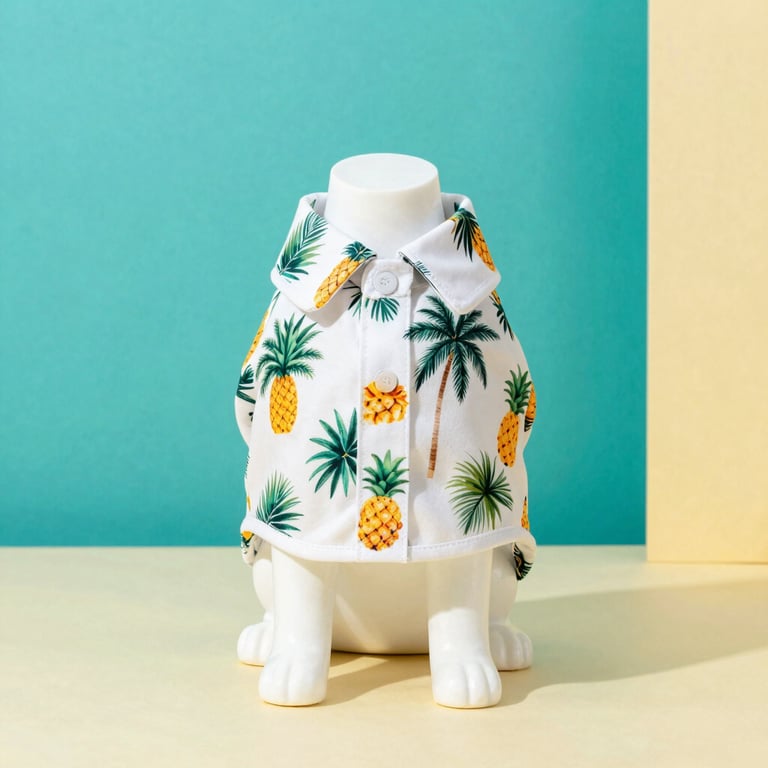 modelo de camisa tropical para perro 