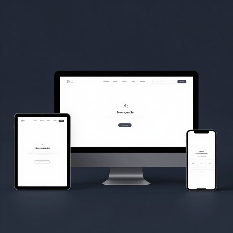 A polished contact form page with simple navigation buttons set against a deep navy background.