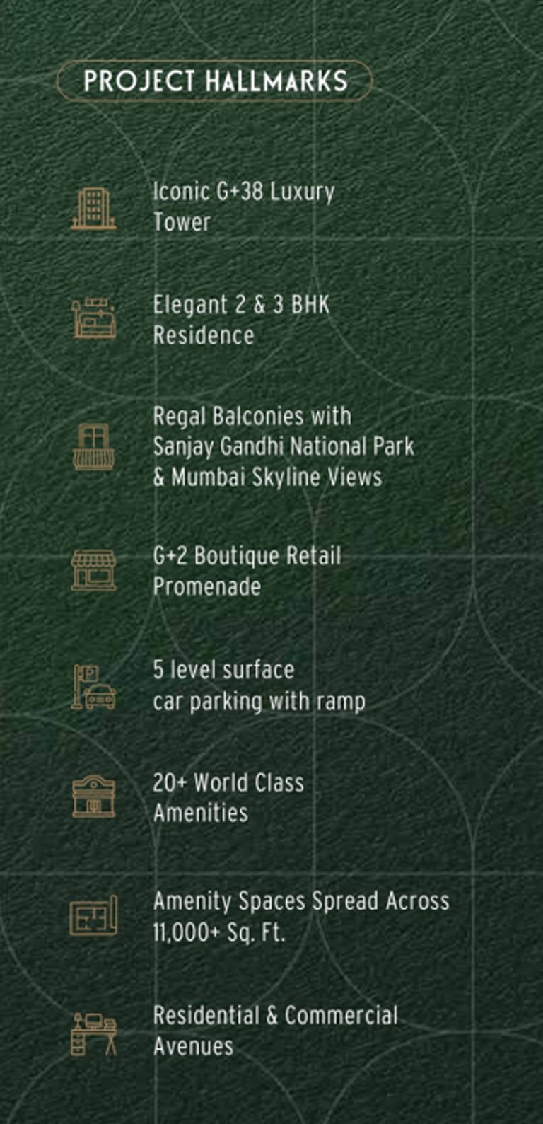 AMENITIES ONE VARA GOREGAON EAST, CODENAME EURO VIBES GOREGAON EAST