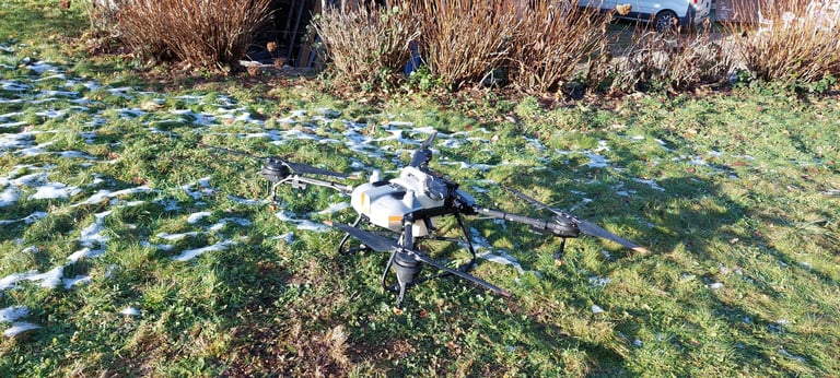 drone pour demoussage et nettoyage
