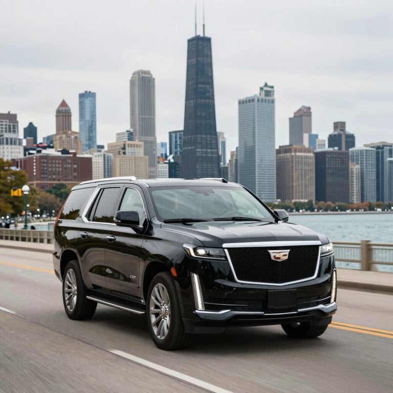 Chauffeur greeting a passenger at an airport terminal curbside.