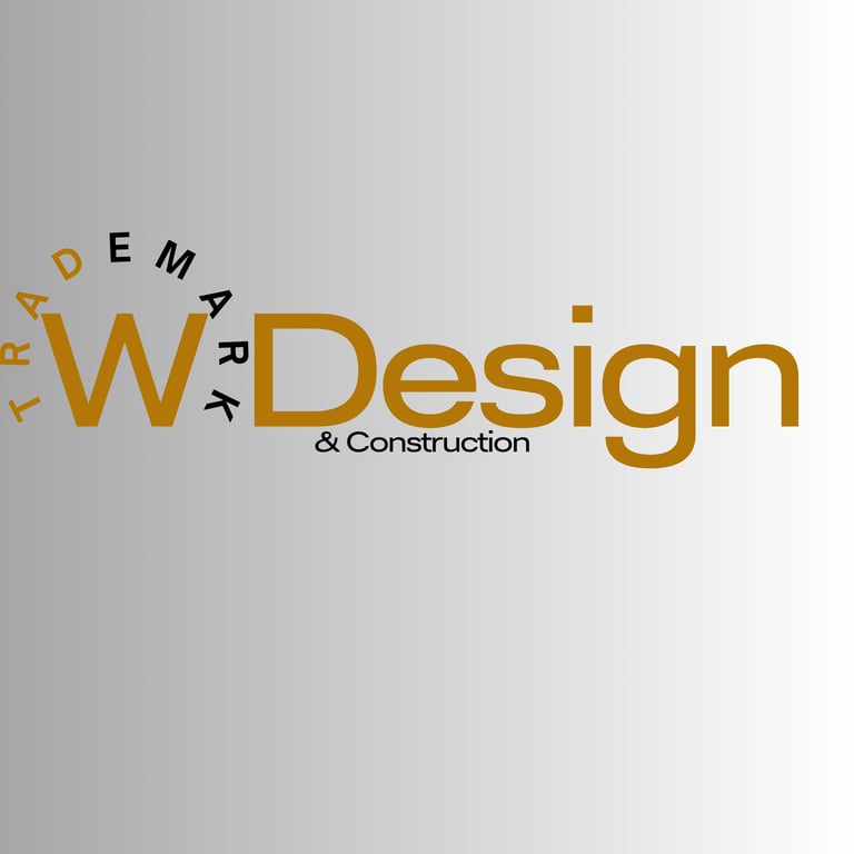 Trademark "W" Design and Construction LLC logo