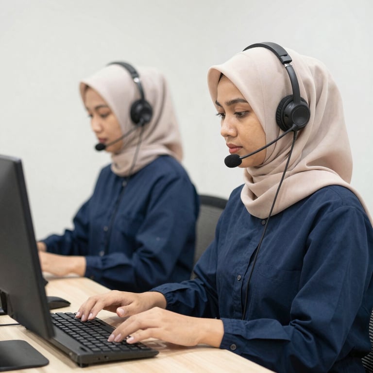 A professional Southeast Asian businessman using a tablet in a bright, modern office setting, representing transparent communication and digital efficiency.