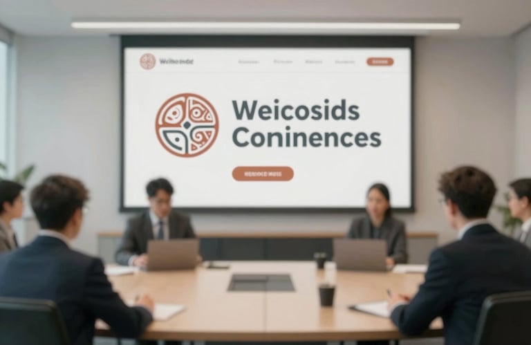 A subtle integration of contemporary Indigenous art patterns within a modern corporate setting, representing the firm's cultural roots and professional outlook.