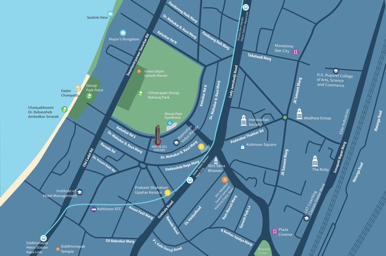 LOCCATION SHIVALAYA ATHARV DADAR WEST, SHIVAYALYA, ATHARVA LIFESPACES, SHIVAJI PARK, DADAR WEST