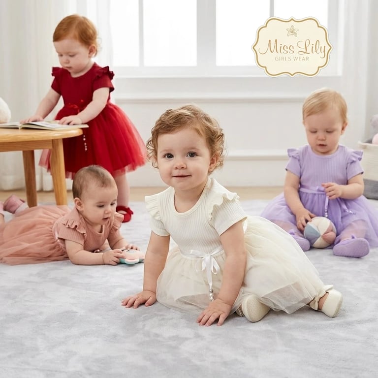 Şık 6-18 Ay Kız Bebek Parti & Doğum Günü Elbiseleri. Modern Bebek Abiyeleri.
