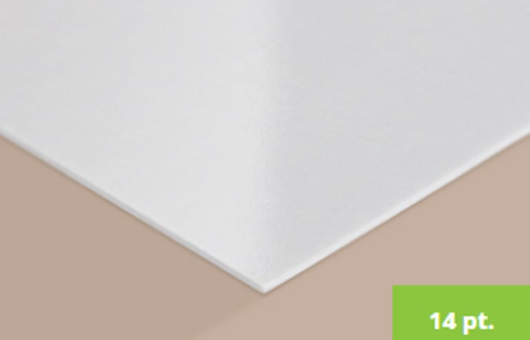 Smooth white cardstock sample showing clean flat paper surface