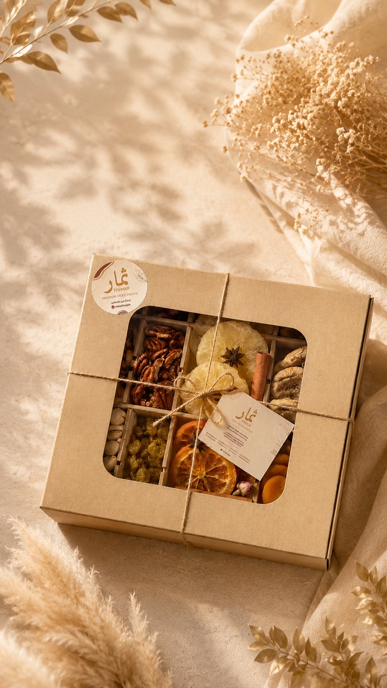نموذج لصناديق هدايا شركات مخصصة ومفخمة لتقدير العملاء والموظفين من ثمار فلسطين