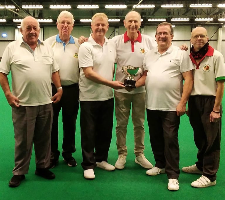 Trophy presentation at Bridgend Indoor Bowls