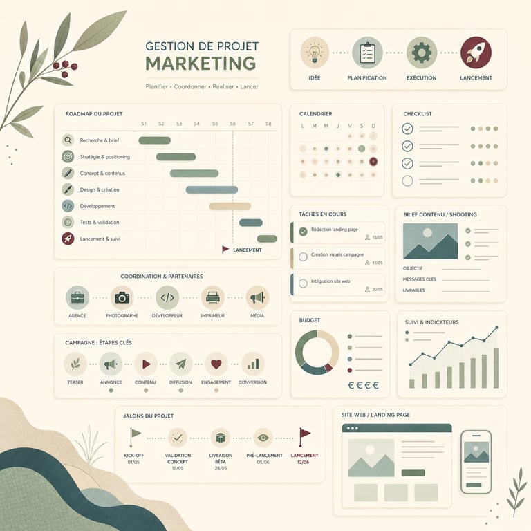 Illustration WildInsight Consulting, gestion de projet marketing