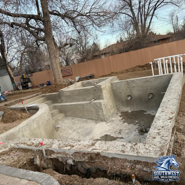 Backyard spa installation in Denver Colorado