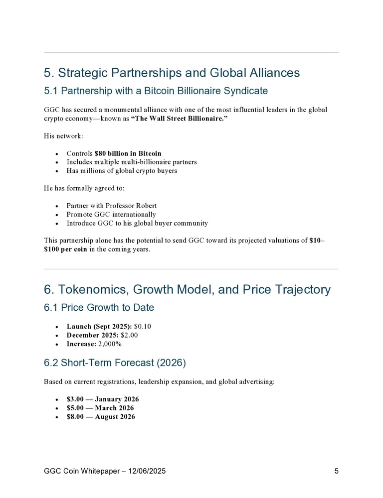 Global Gold Coin Whitepages Partnerships and global alliances