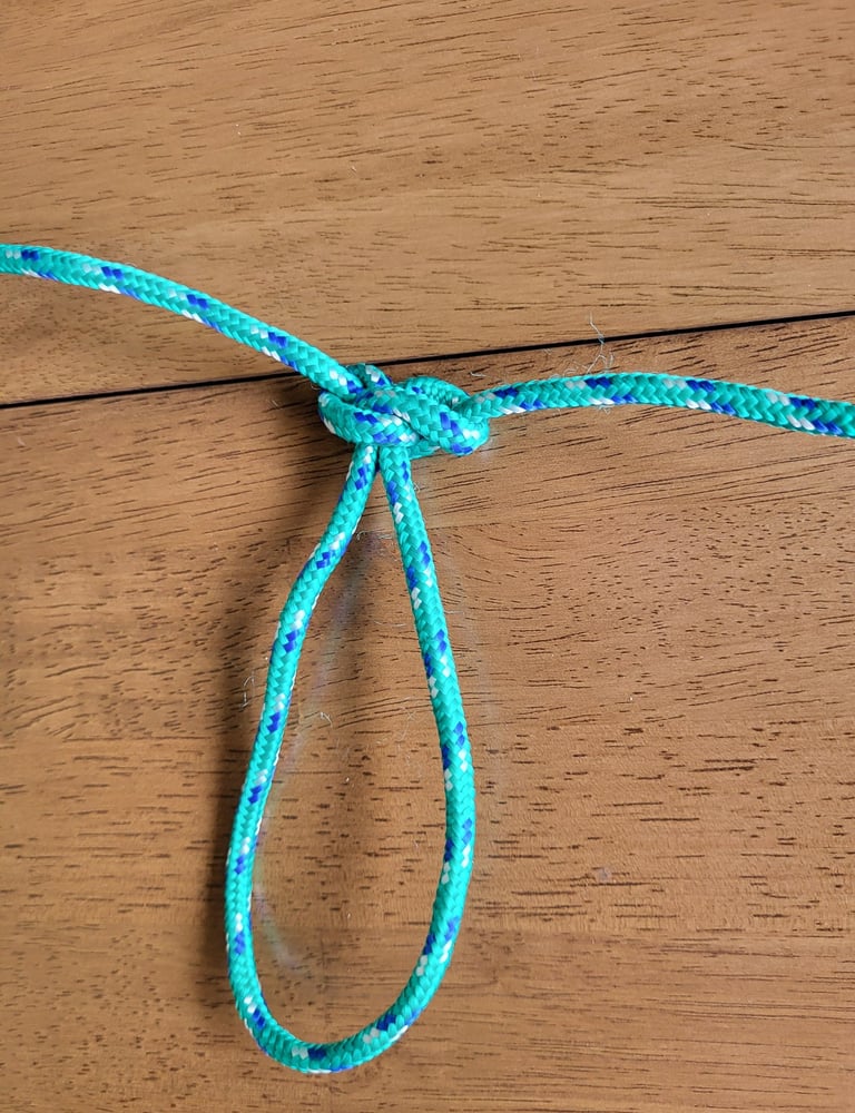 Reverse view of Alpine Butterfly Loop Knot