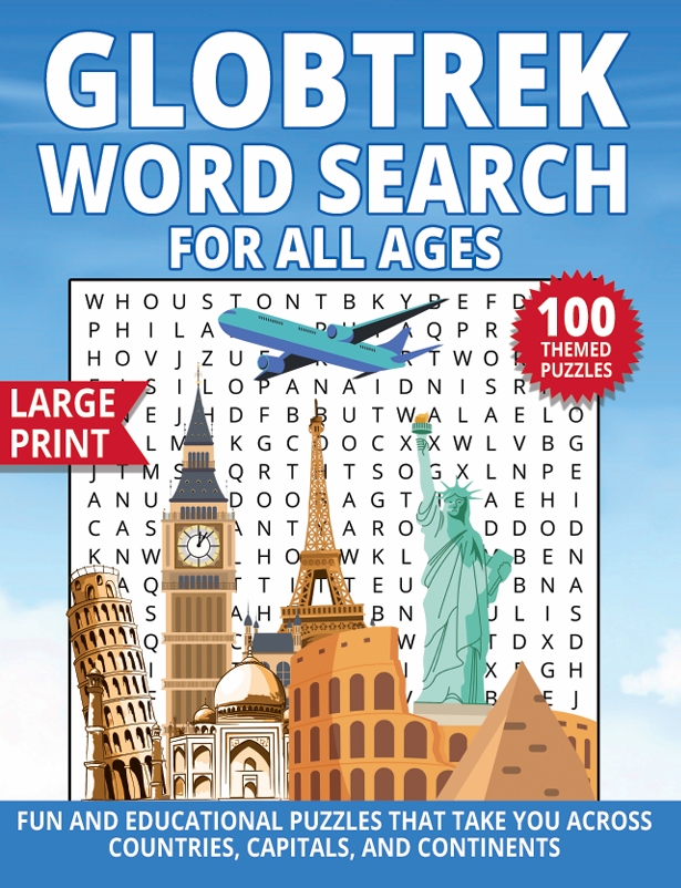 travel word search globtrek capitals and countries large print puzzle book liora onyx cover