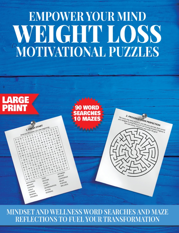 weight loss motivational word search puzzles mindset wellness large print activity book liora onyx cover
