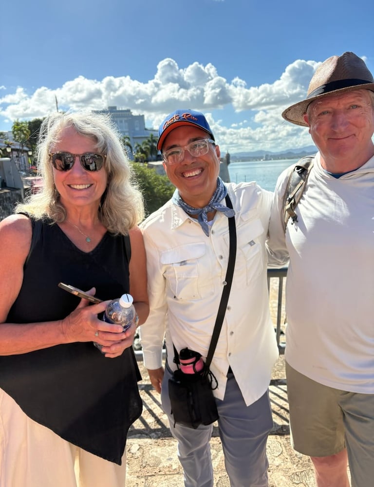 Enjoying the great views of Old San Juan