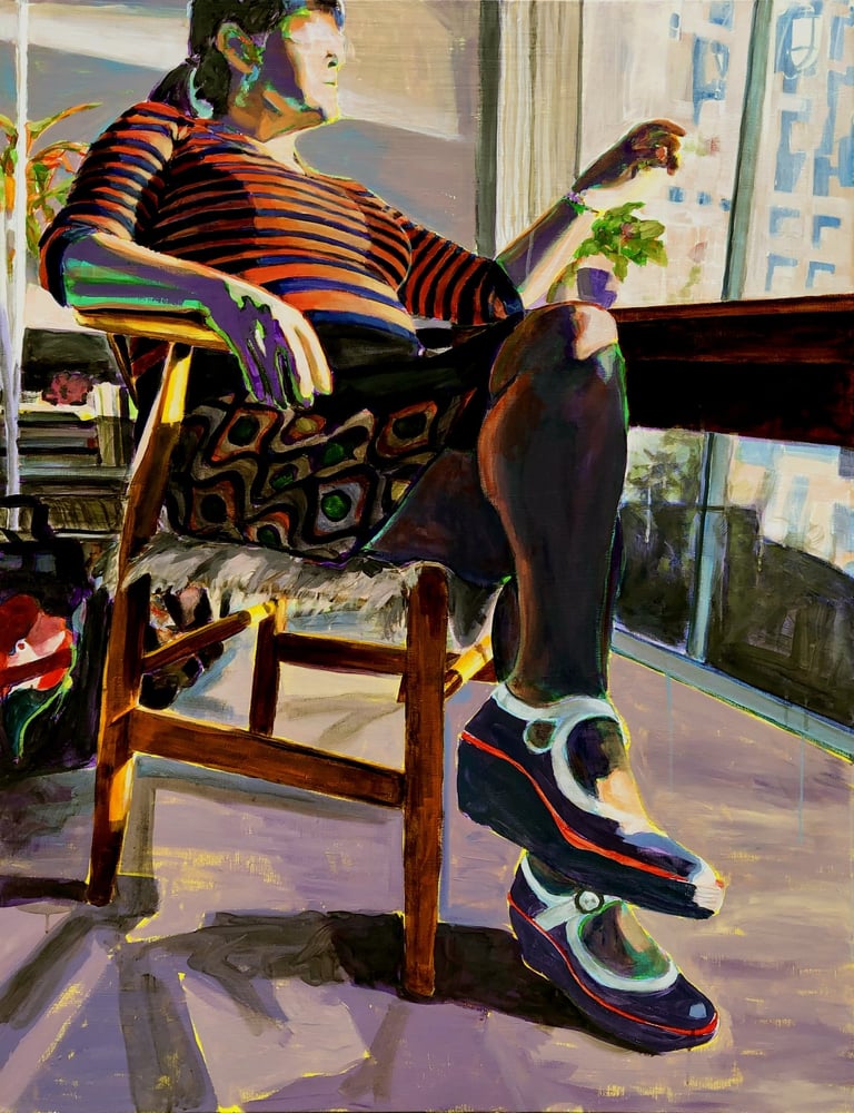 Sweater 1, 36" x 48" Acrylic on canvas, 2021