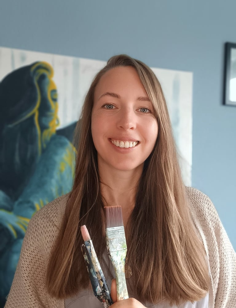 Janina Jaeckel in ihren Atelier in Bielefeld