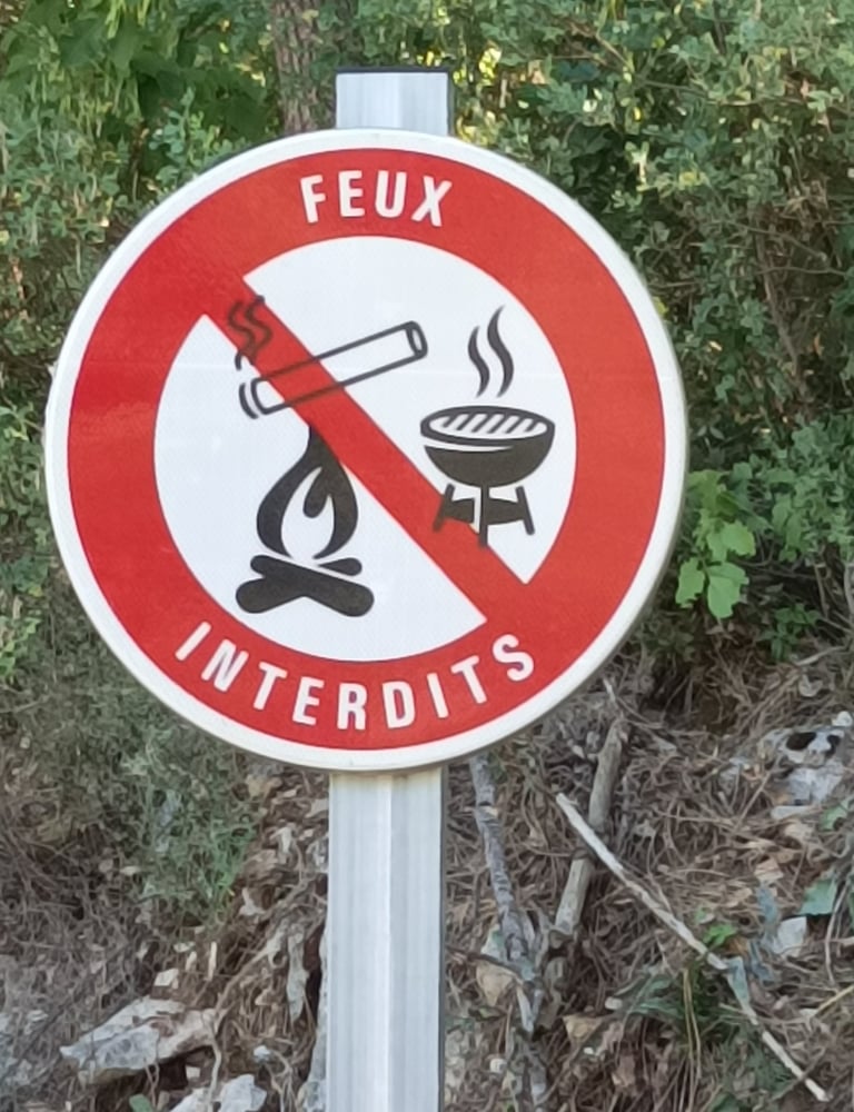 A sign close to our gate