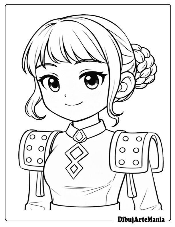 Dibujo para colorear de las guerreras K-POP Demon Hunter