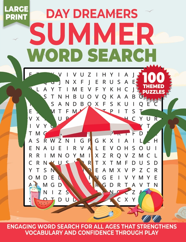 summer word search puzzle day dreamers large print fun activity book liora onyx cover