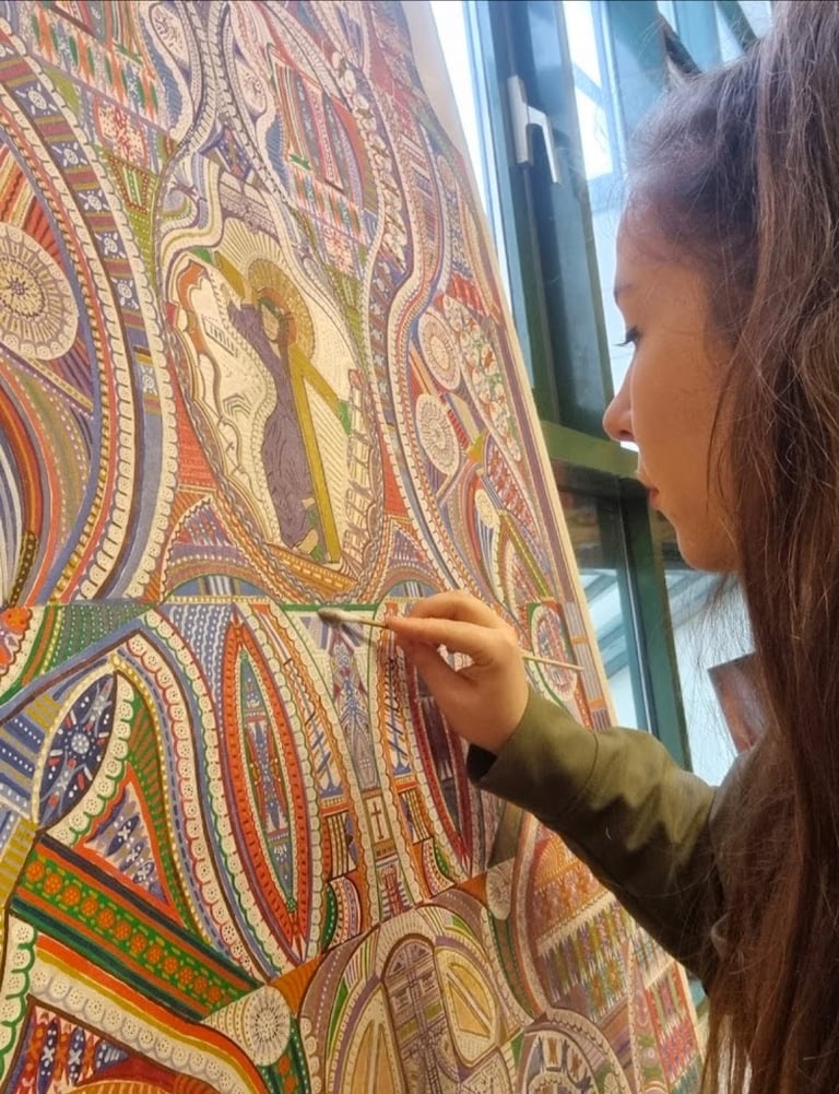 Restauration d'un tableau Augustin Lesage