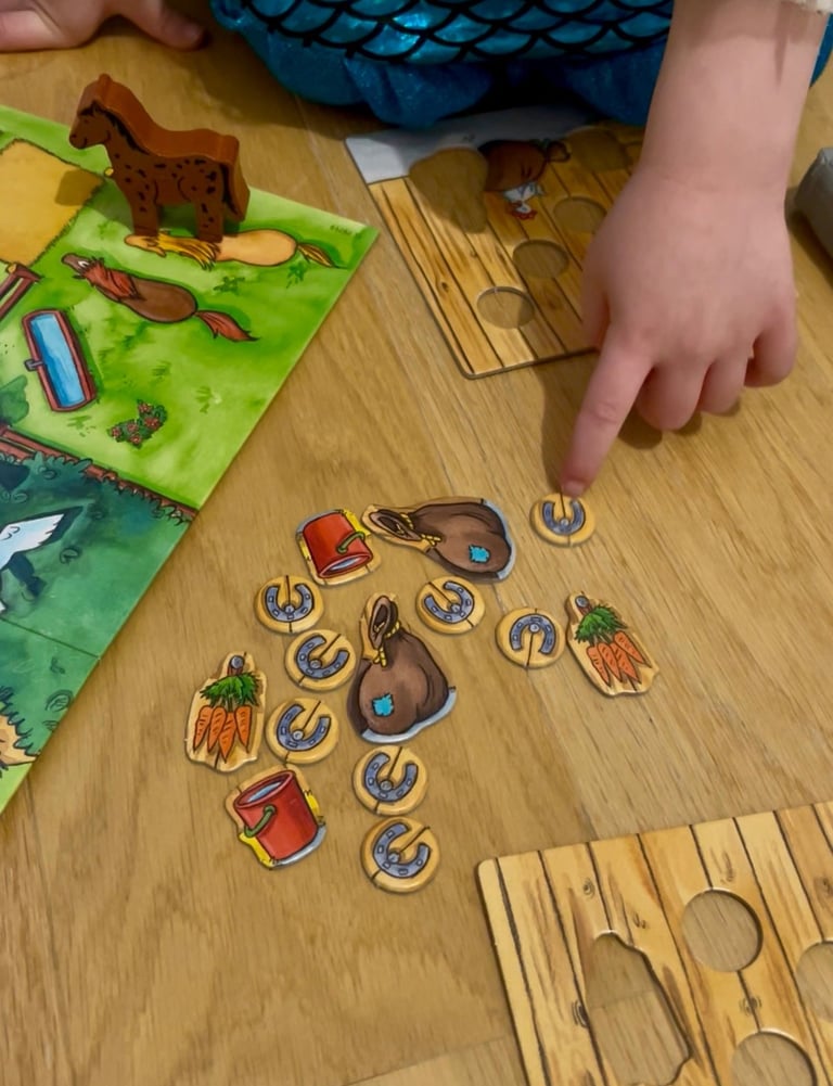 Ponytante spielt Pferdespiel