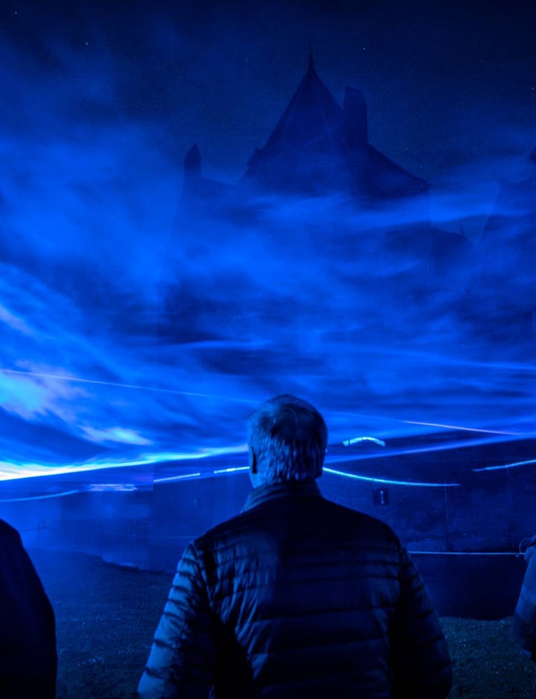 instalação em espaço urbano - Waterlicht" - Daan Roosegaarde