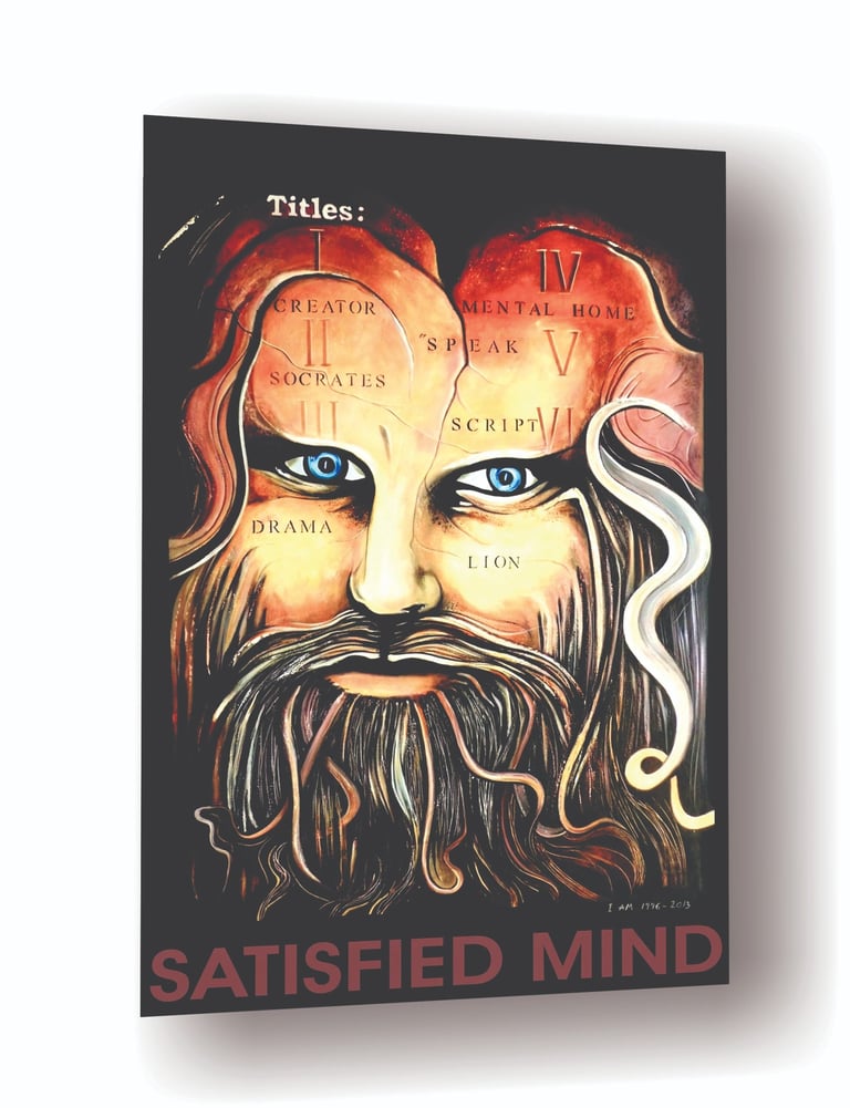 Socrates Face Satisfied Mind Male Lion Animal Spirit Portrait