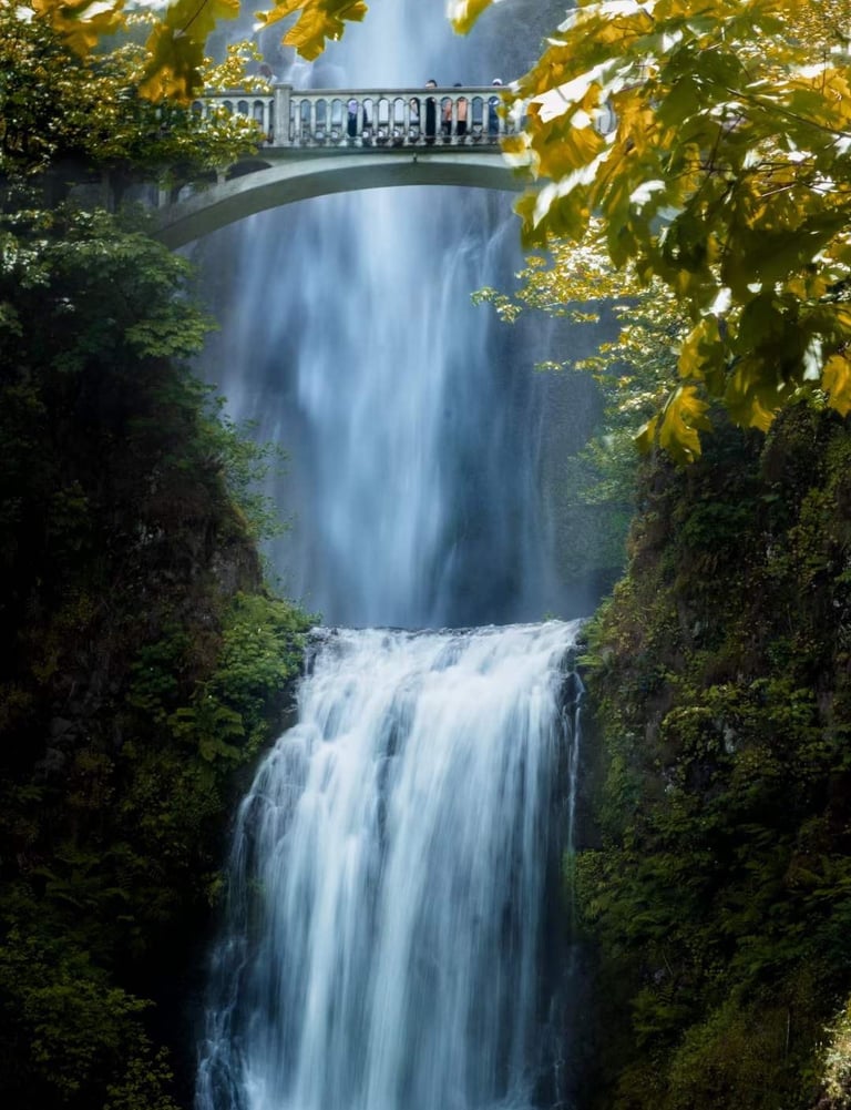 A waterfall