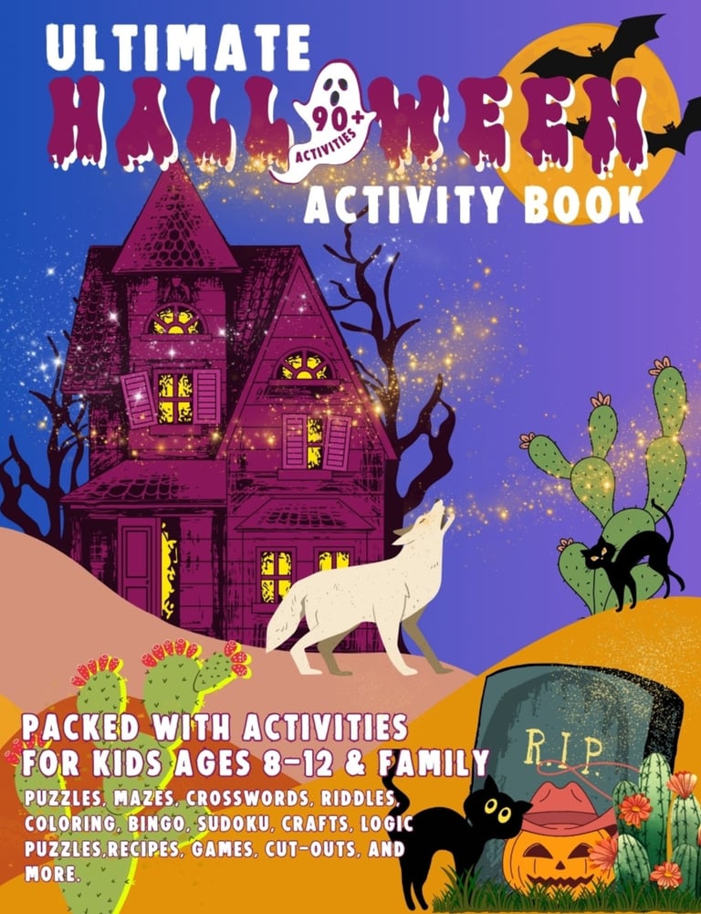 Halloween Activity Book For Kids & Family