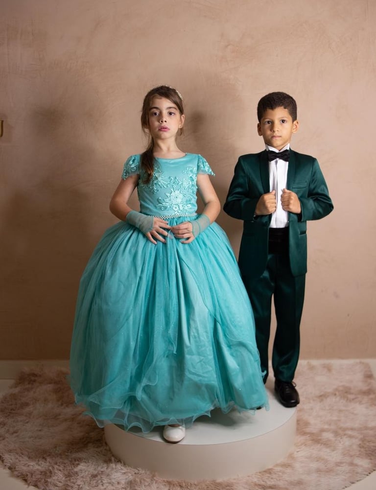 Traje daminha e pajem casamento - Spaço Glamour Recife