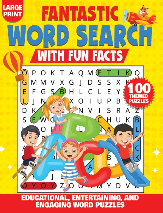 educational word search fun facts fantastic book large print puzzle book liora onyx cover