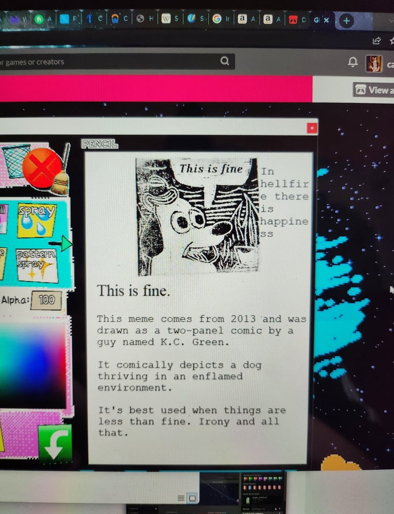 progress photo of EZM layout