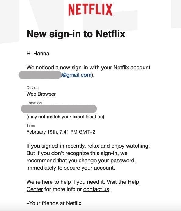 notification email template