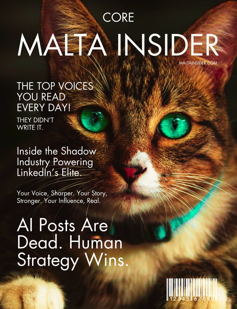 a cat sitting on a magazine cover