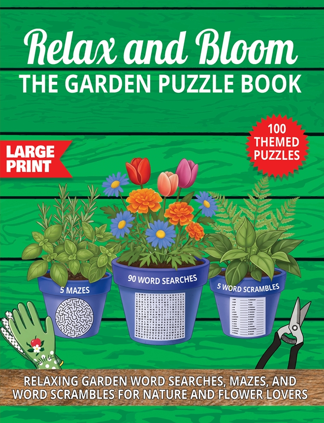 garden word search puzzle book relax and bloom large print calming activity book liora onyx cover