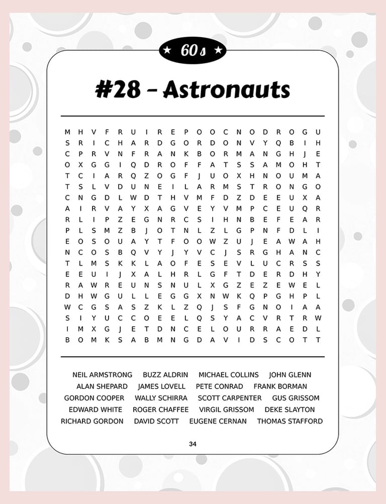 Word Search Book puzzle example