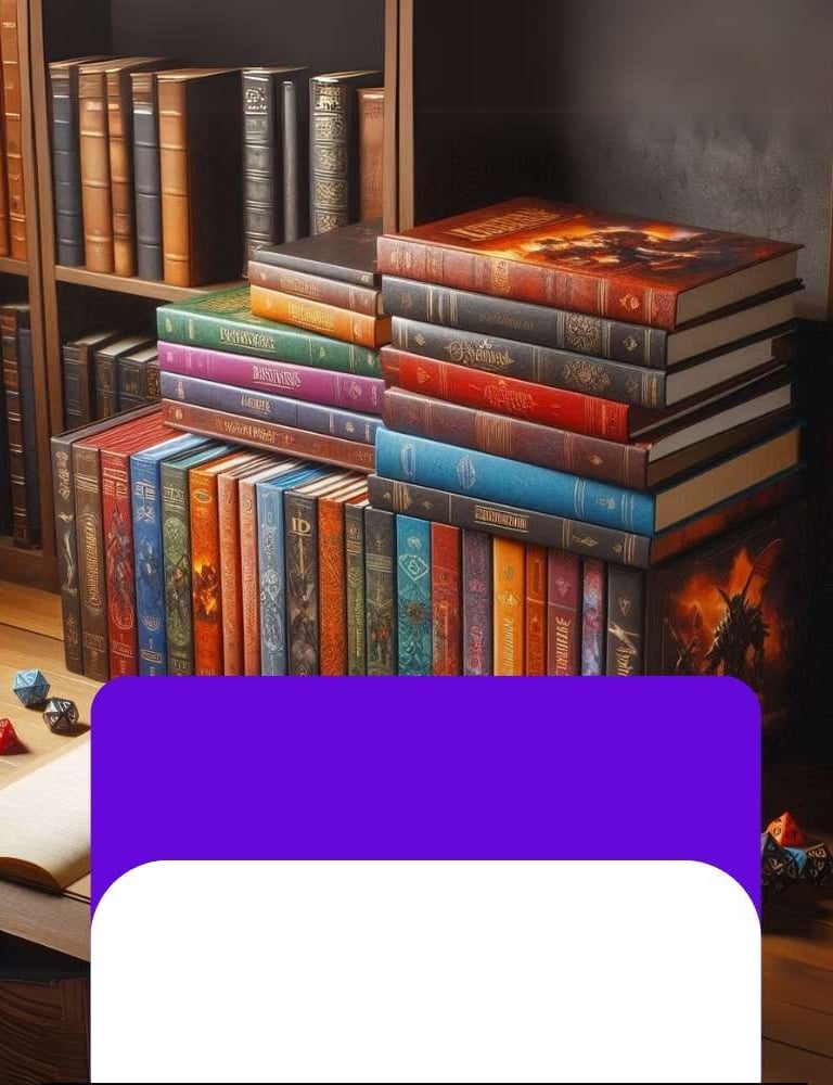 Livros Digitais (Estante com diversos livros)