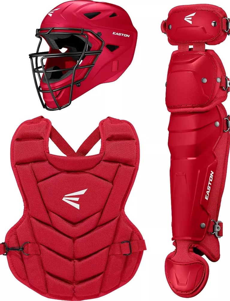 Easton Black Magic 3.0 catcher's gear set with helmet chest protector and leg guards
