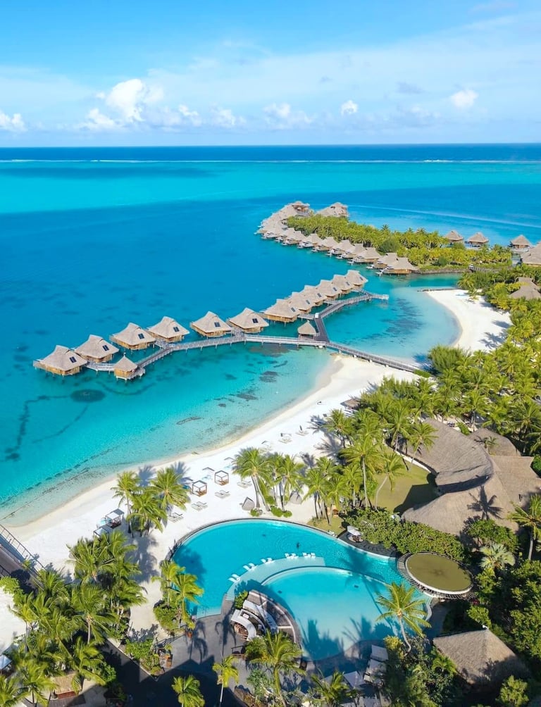Conrad Resort Bora Bora beach view