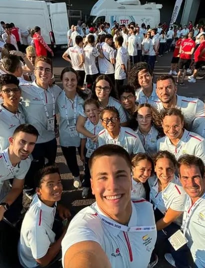Atleta paraolimpico con la selección española en el campeonato europeo de paraolimipicos