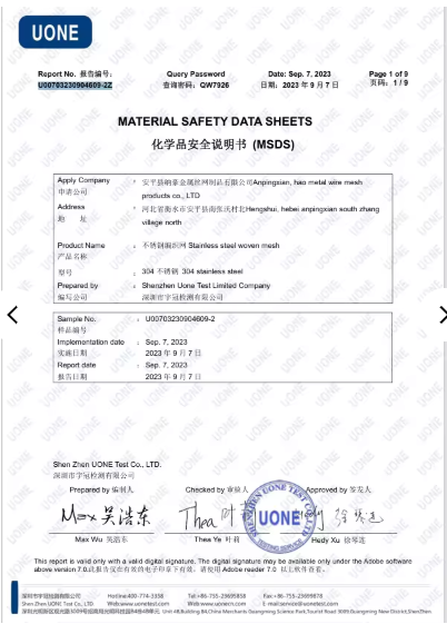 MSDS ensures smooth cross-border transport and safe handling by detailing the safety info of the fen
