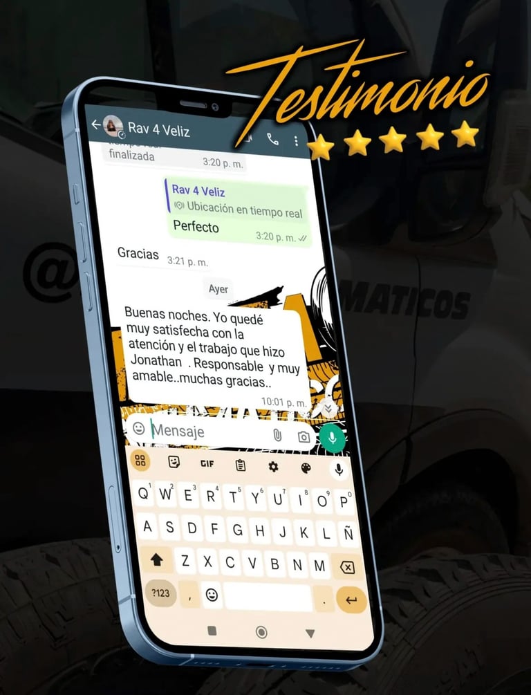 Testimonio 3 de una instalación de neumáticos